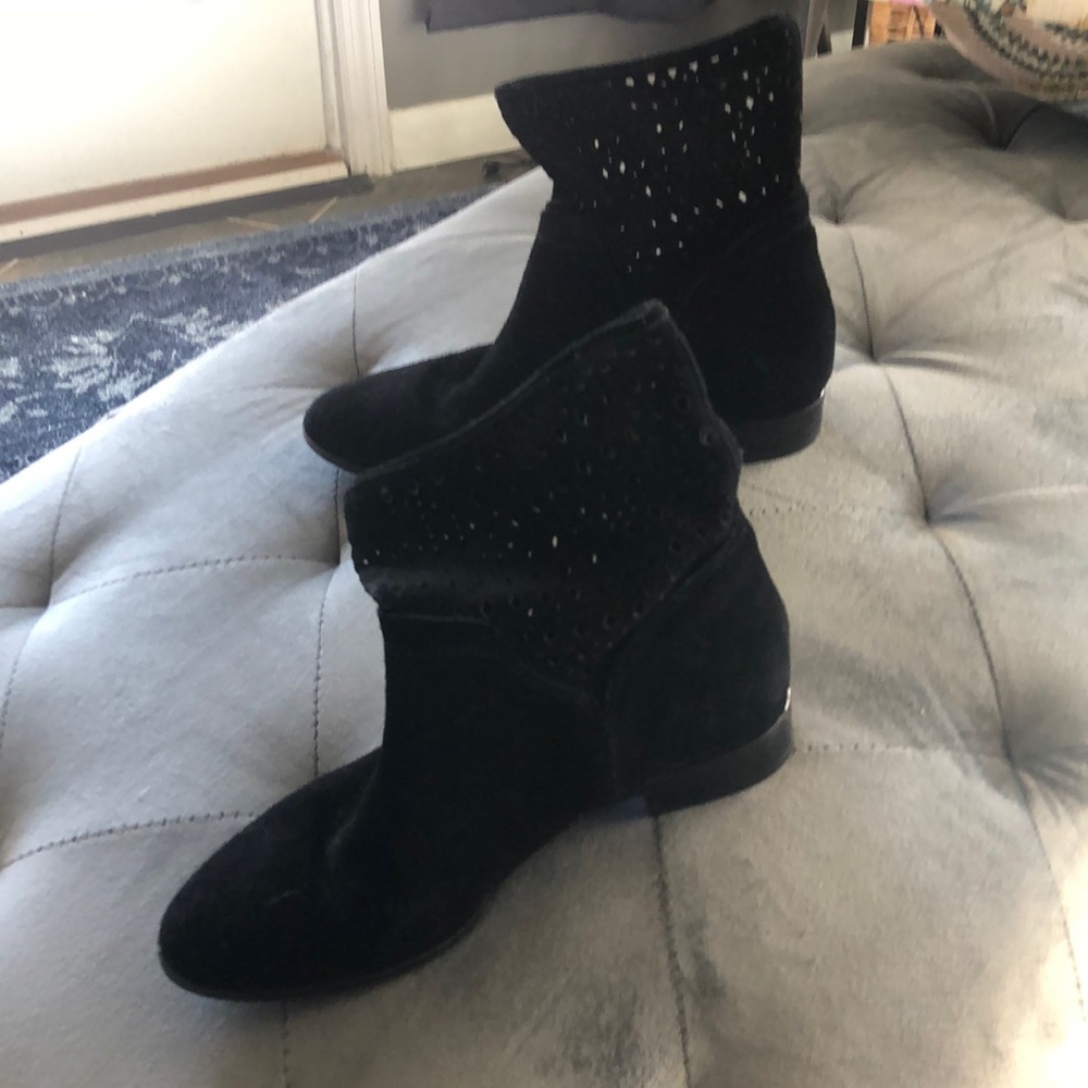 Michael Kors black suede boots